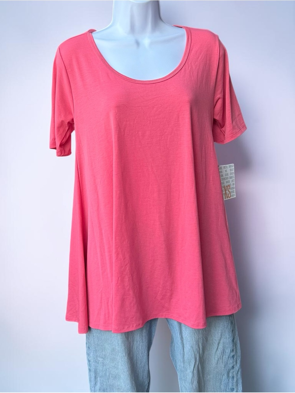 Scoop Neck Tunic in Coral Pink